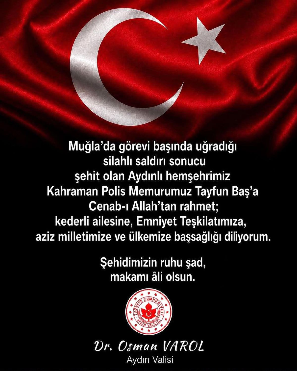 Muğla\'da polis memuru şehit oldu