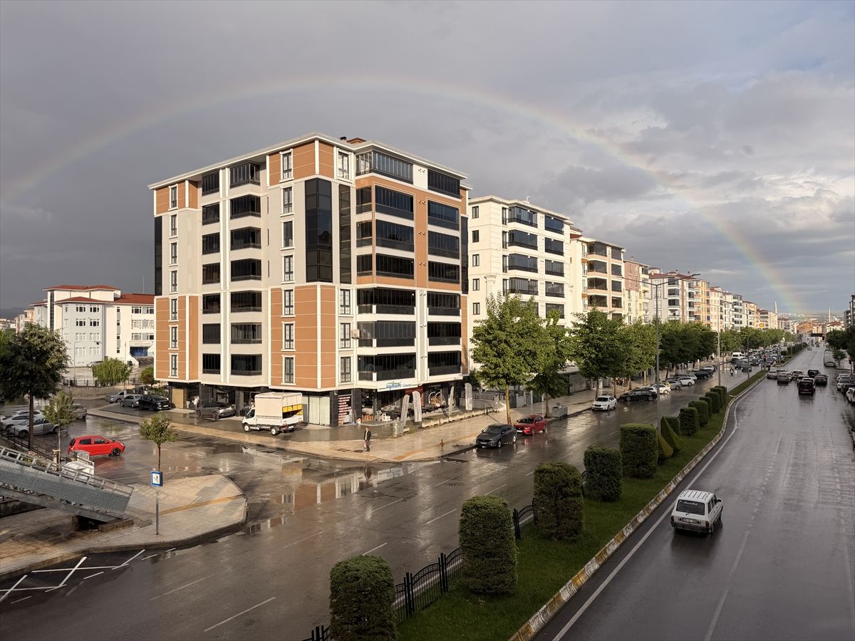 Çorum\'da Gökkuşağı Görüntüsü