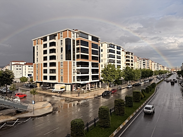 Çorum’da Gökkuşağı Görüntüsü