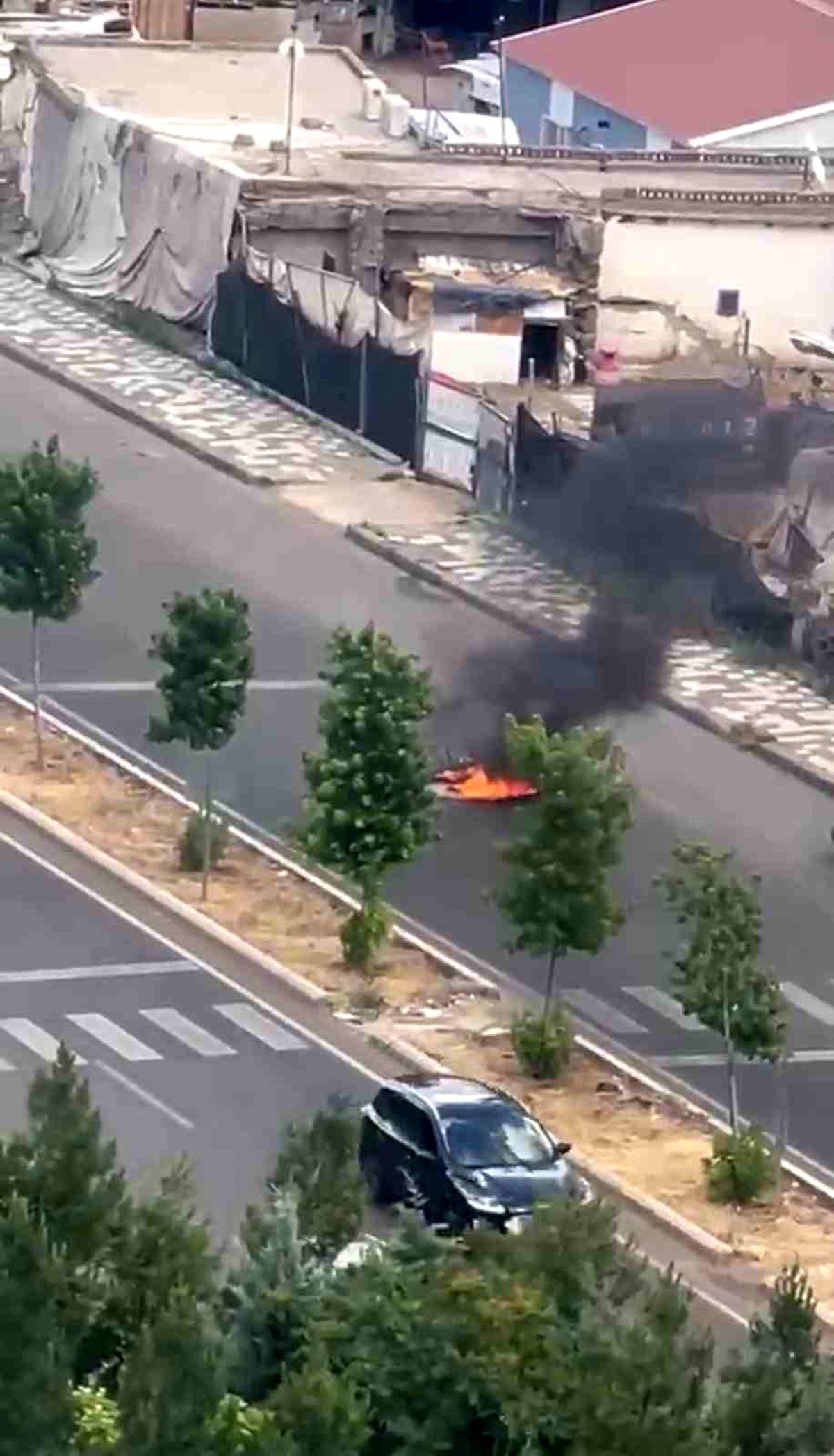 Diyarbakır\'da Motosiklet Yangını