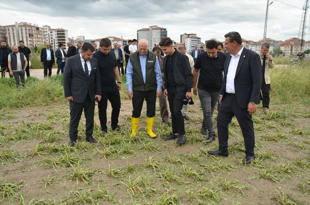 Kahramankazan’da Doludan Zarar Gören Tarım Arazileri İncelendi