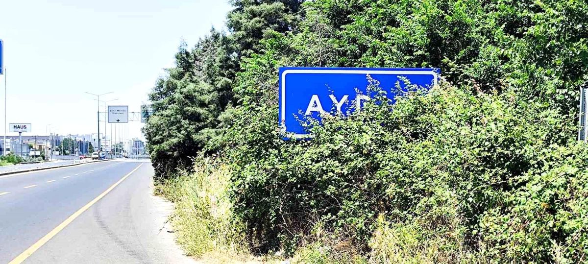 Aydın Tabelası Çalılara Gömüldü