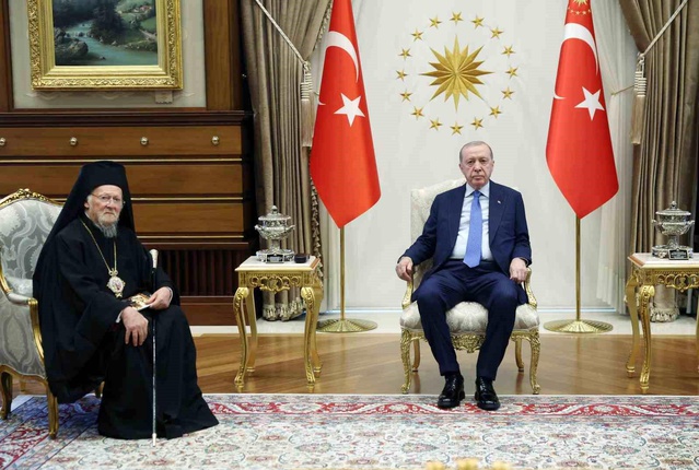 Erdoğan, Patrik Bartholomeos’u kabul etti