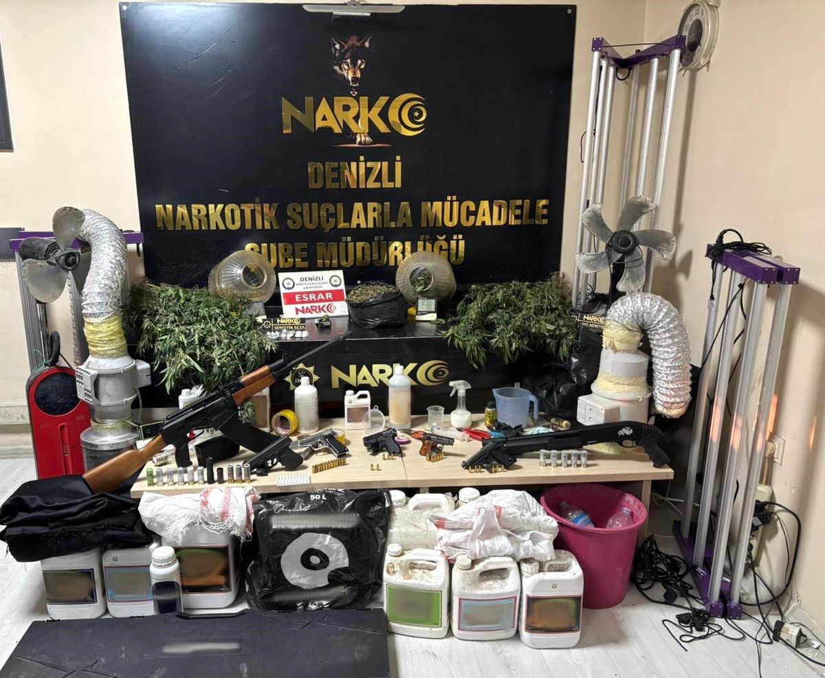Denizli\'de Uyuşturucu ve Silah Operasyonu