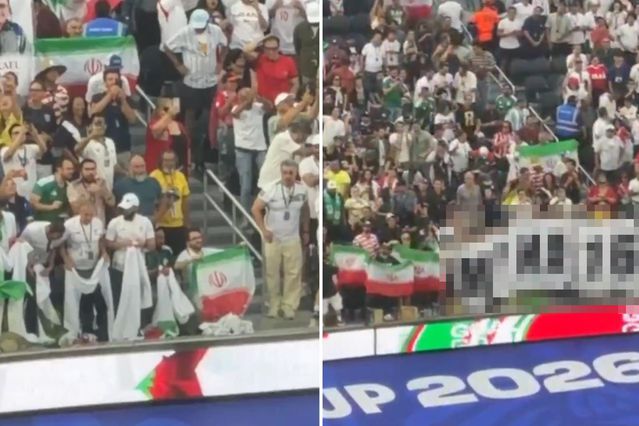 İran maçına damga vuran “katliam” pankartı