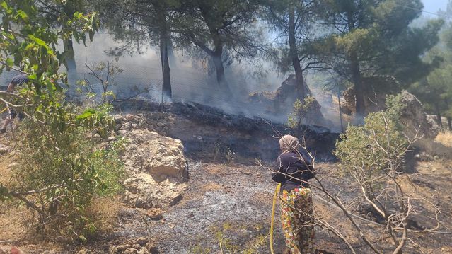Kahramanmaraş’ta ormanlık alanda çıkan yangın söndürüldü