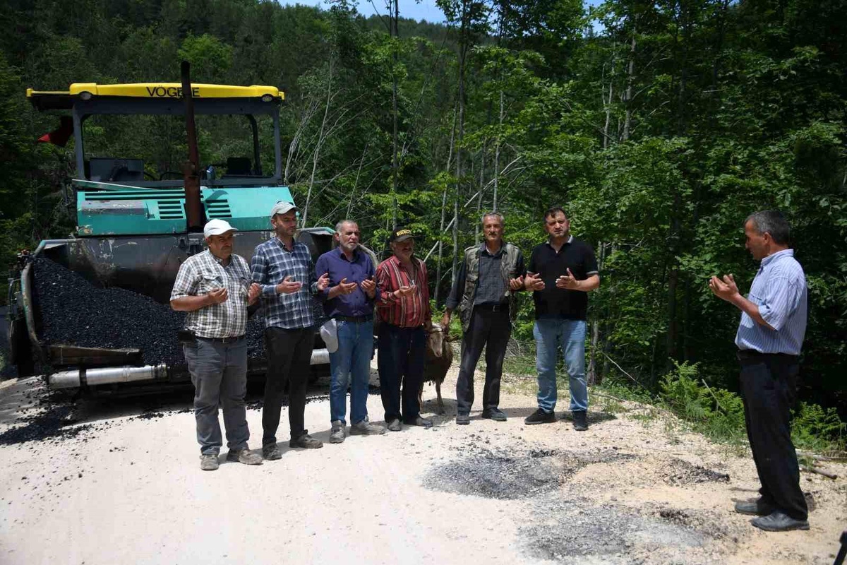 Azdavay\'da Asfalt Yolu Kutladı