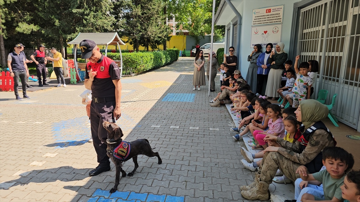 Siirt\'te Jandarma Köpekleri Anaokulu\'nda Gösteri Yaptı