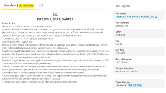 <a class='keyword-sd' href='/turkiye/' title='Türkiye'>Türkiye</a>'nin 121 yıllık çay devi iflas etti