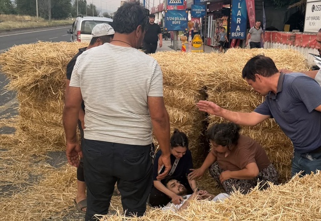 Traktör Kazasında Yaya Yaralandı