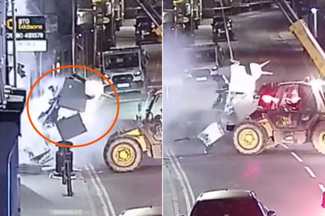 Film gibi soygun: Çalıntı iş makinesiyle ATM’yi duvardan söküp kaçtılar