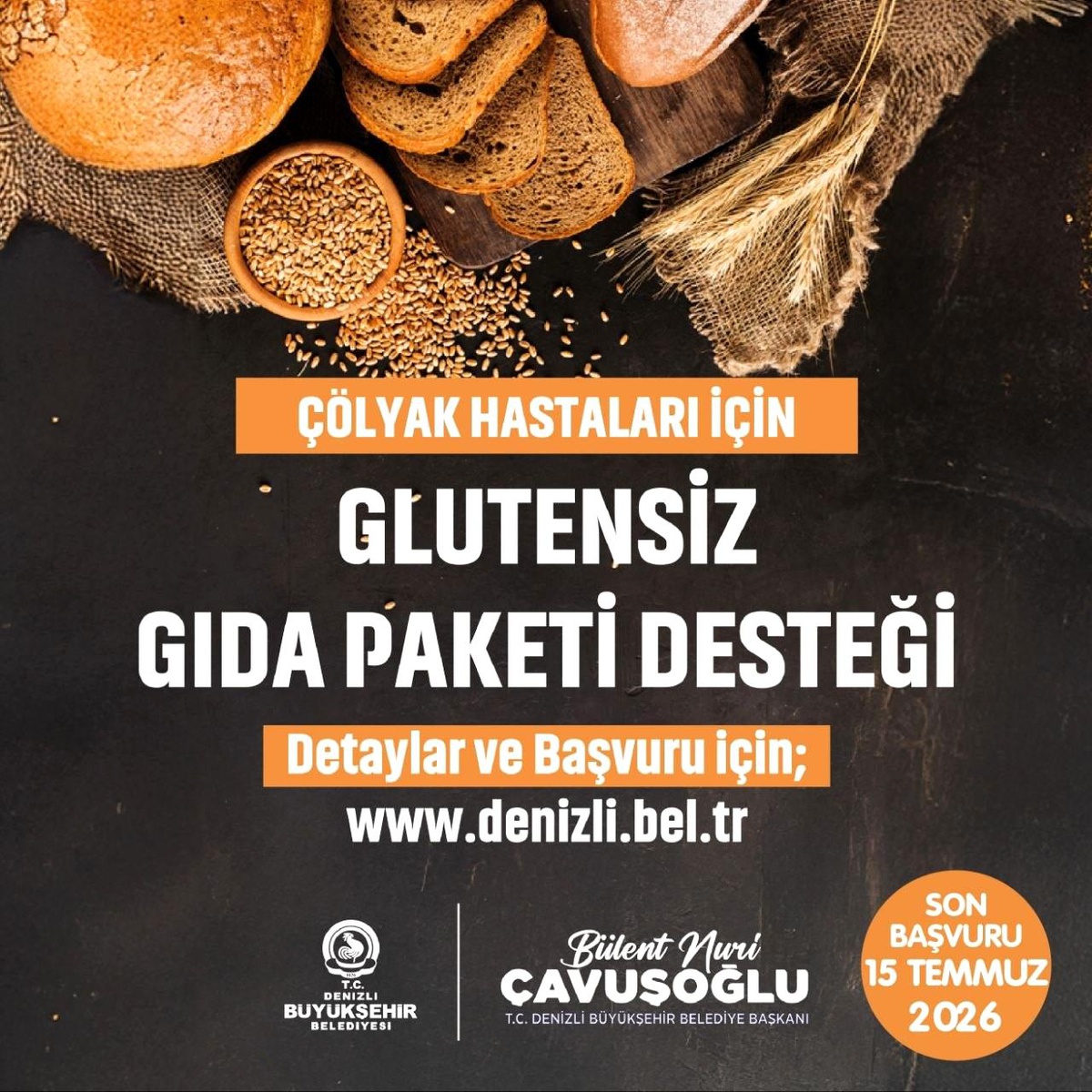 Glütensiz Gıda Paketi Desteği yeni dönem müracaatları başladı