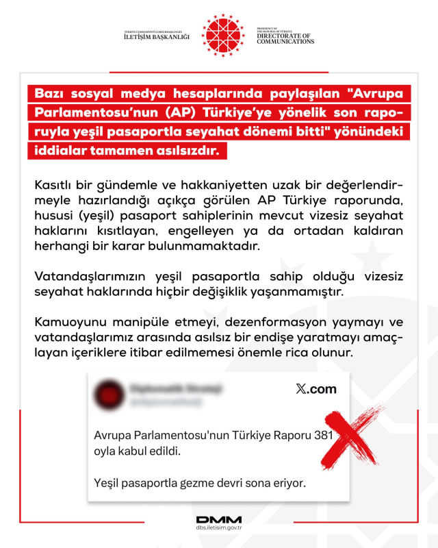 İletişim Başkanlığı'ndan