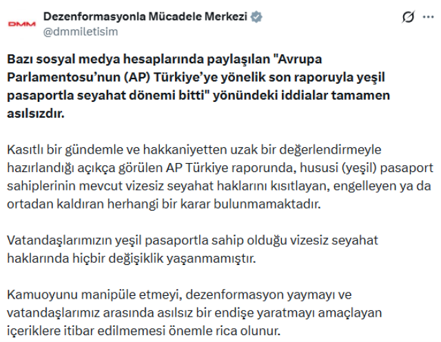 İletişim Başkanlığı'ndan