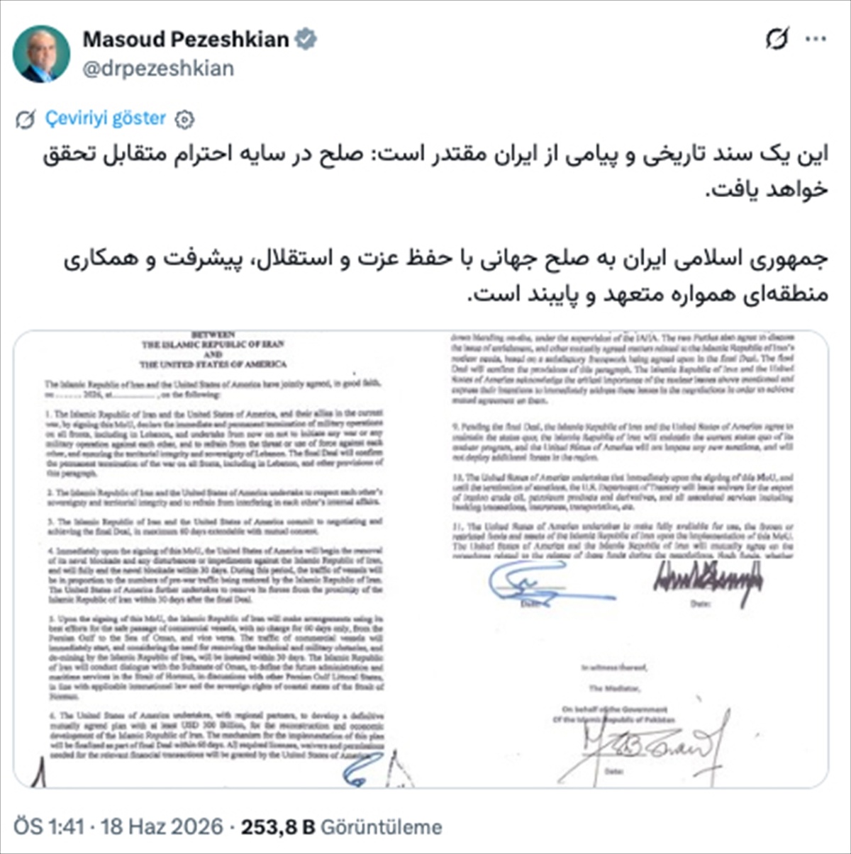İran-ABD Arasında Tarihi Mutabakat
