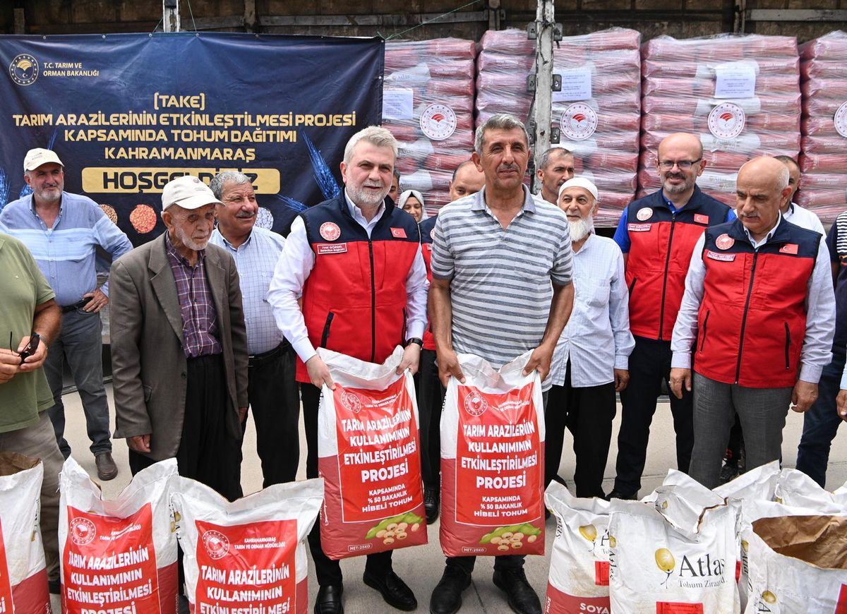 Kahramanmaraş\'ta üreticiye can suyu: 47 ton soya tohumu dağıtıldı