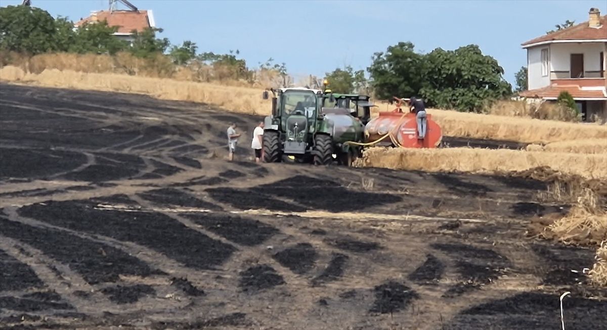 Tekirdağ\'da 100 Dekar Buğday Tarlası Yandı