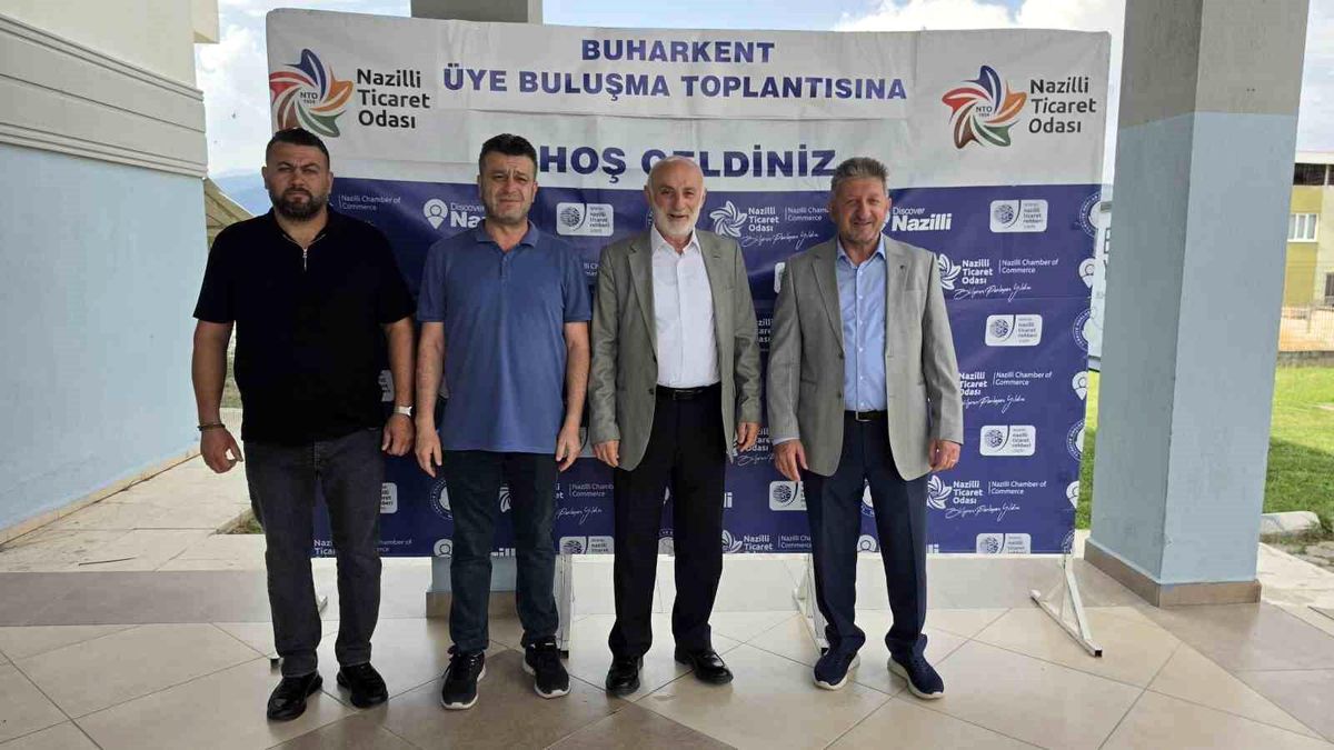 Başkan Arslan, Buharkent\'te oda üyeleri ile buluştu