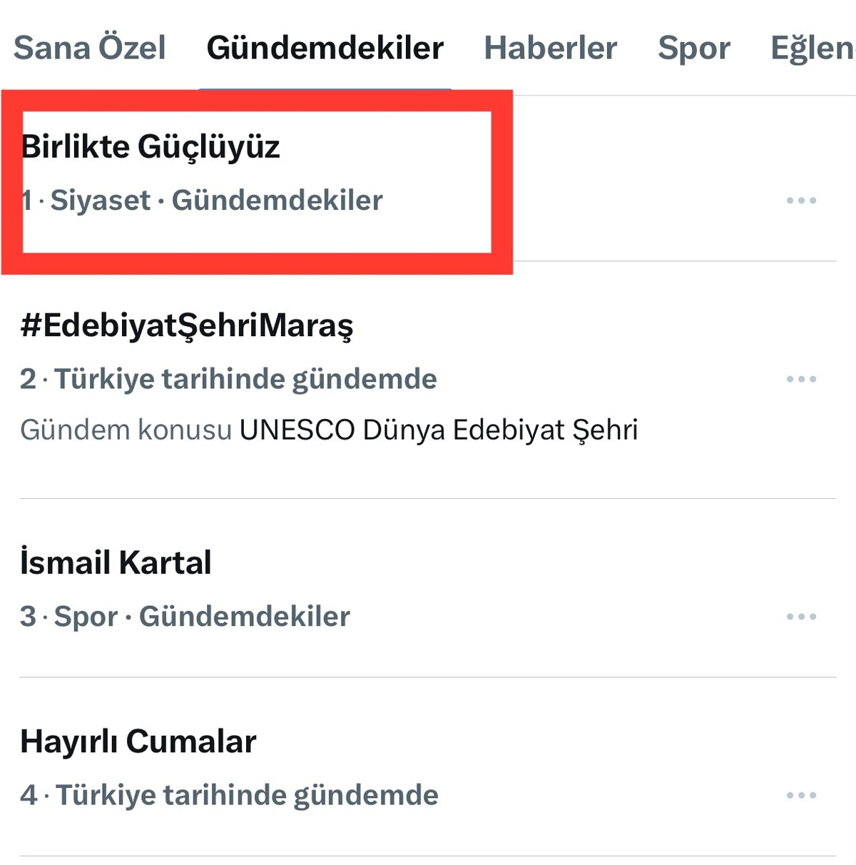 Birlikte Güçlüyüz etiketi zirvede