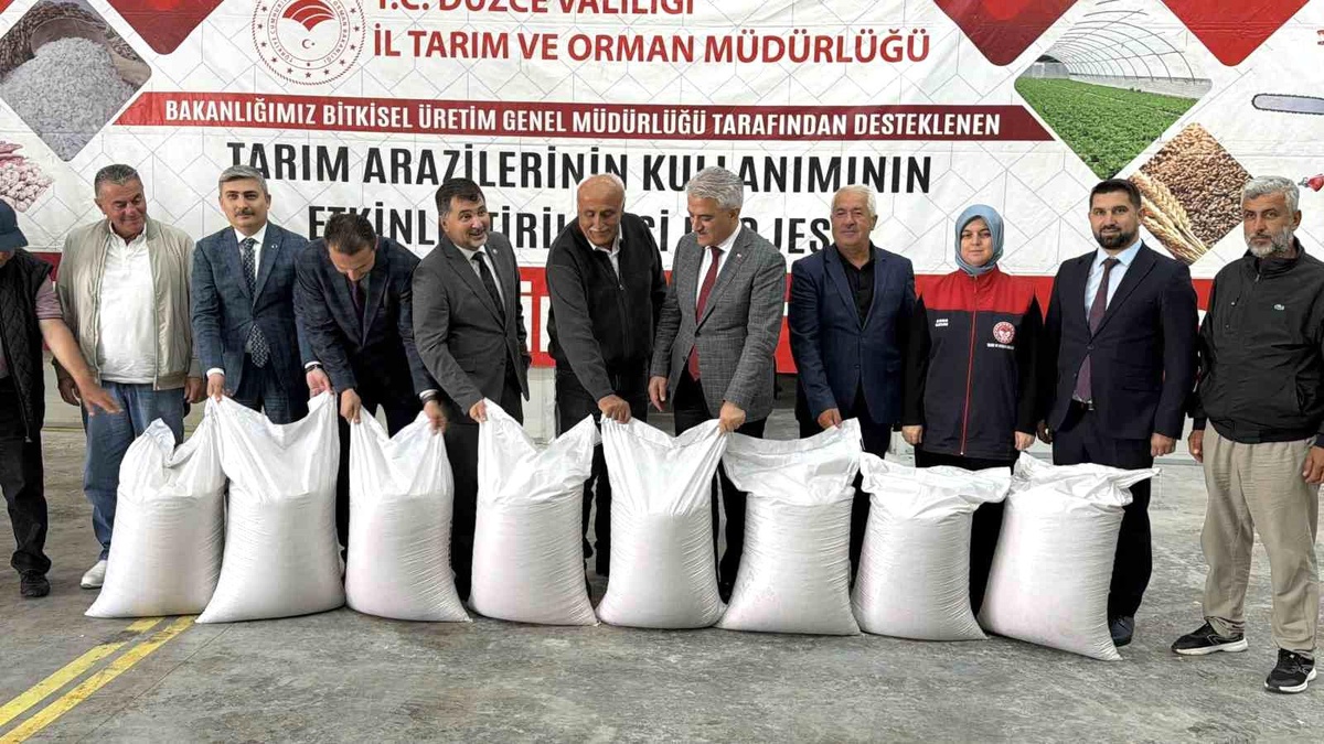 Konuralp Pirinci İçin Tohum Dağıtımı