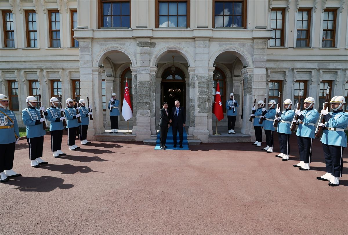 Erdoğan\'dan Singapur Başbakanı Wong\'a resmi karşılama