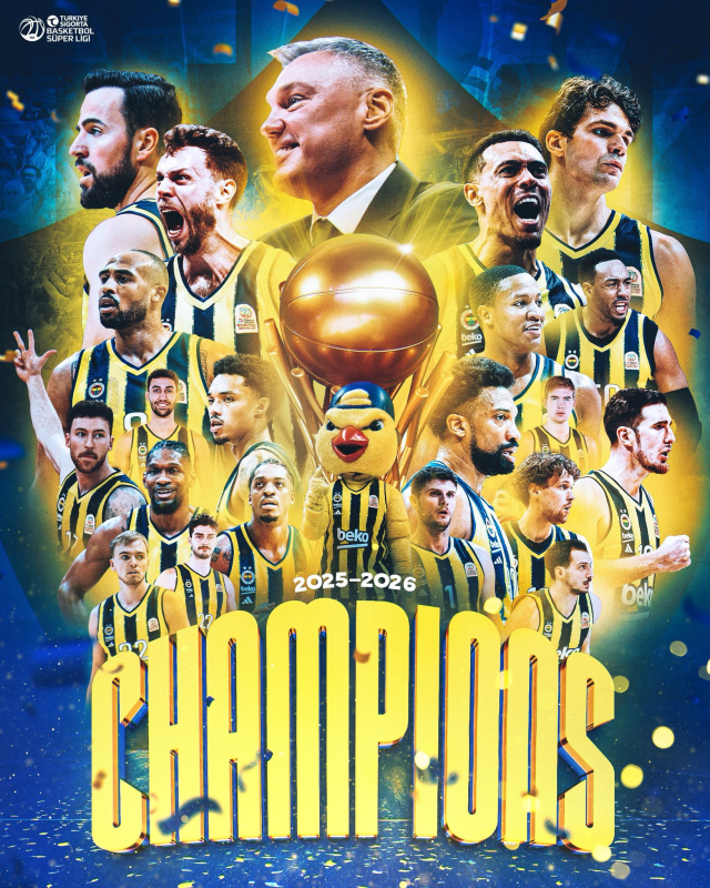 Fenerbahçe Beko, üst üste 3. kez şampiyon