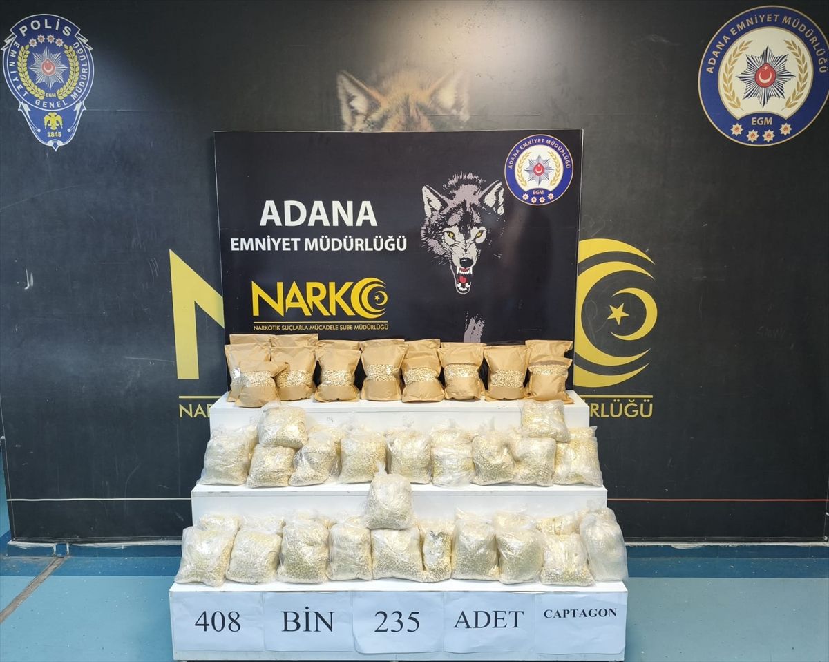 Adana\'da 408 Bin Uyuşturucu Hap Ele Geçirildi