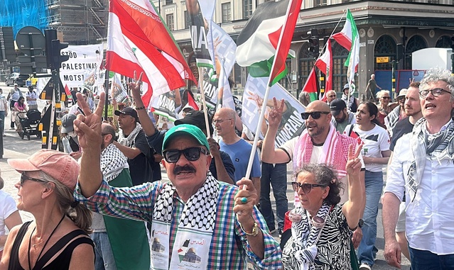Stockholm’de İsrail Protestosu