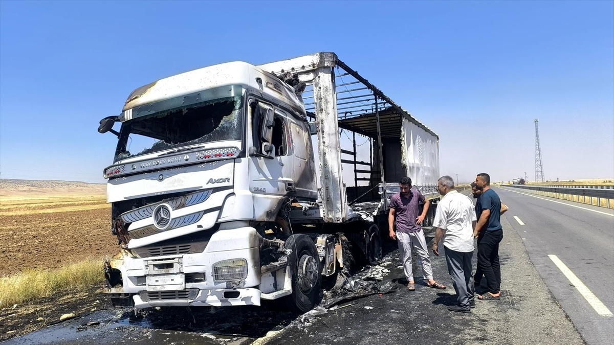 Nusaybin\'de Tır Yangını Kontrol Altına Alındı