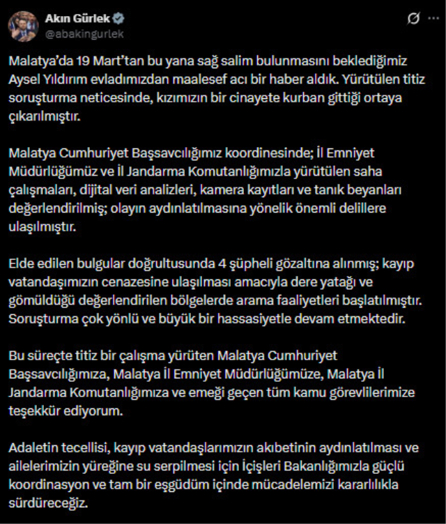 94 gündür aranan Aysel Yıldırım'dan kahreden haber!