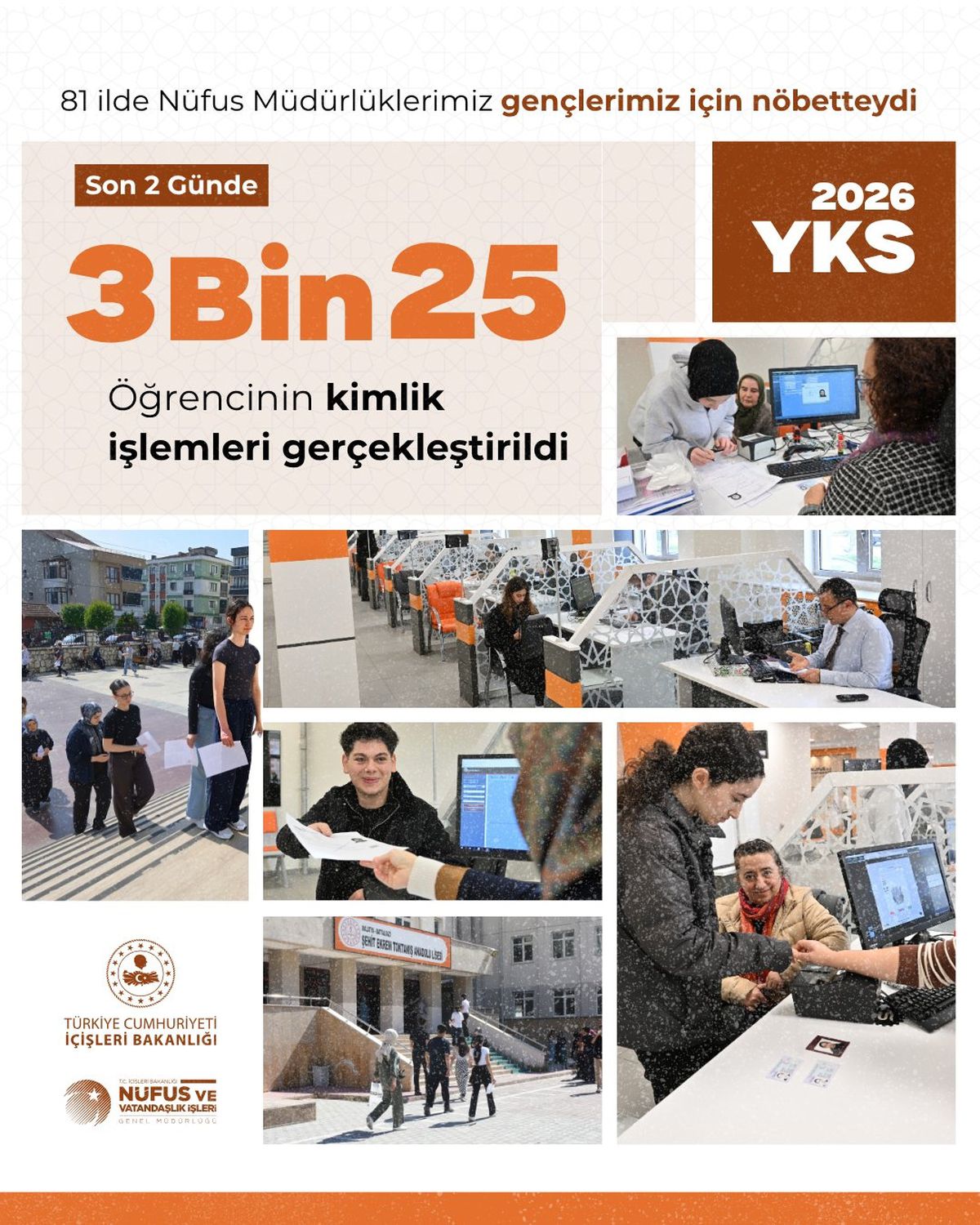 YKS İçin Nüfus Müdürlükleri Hafta Sonu Açık