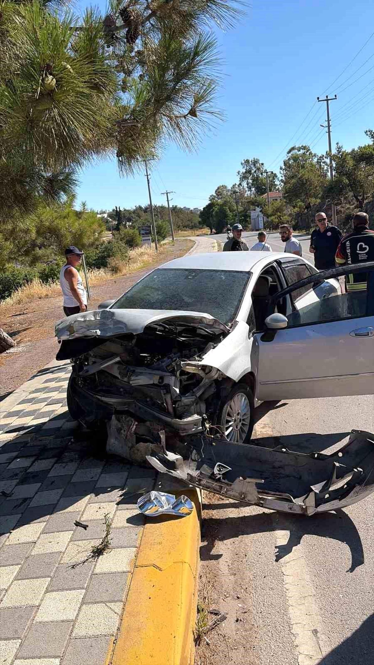 Ayvalık\'ta Trafik Kazası: Sürücü Itfaiye ile Kurtarıldı