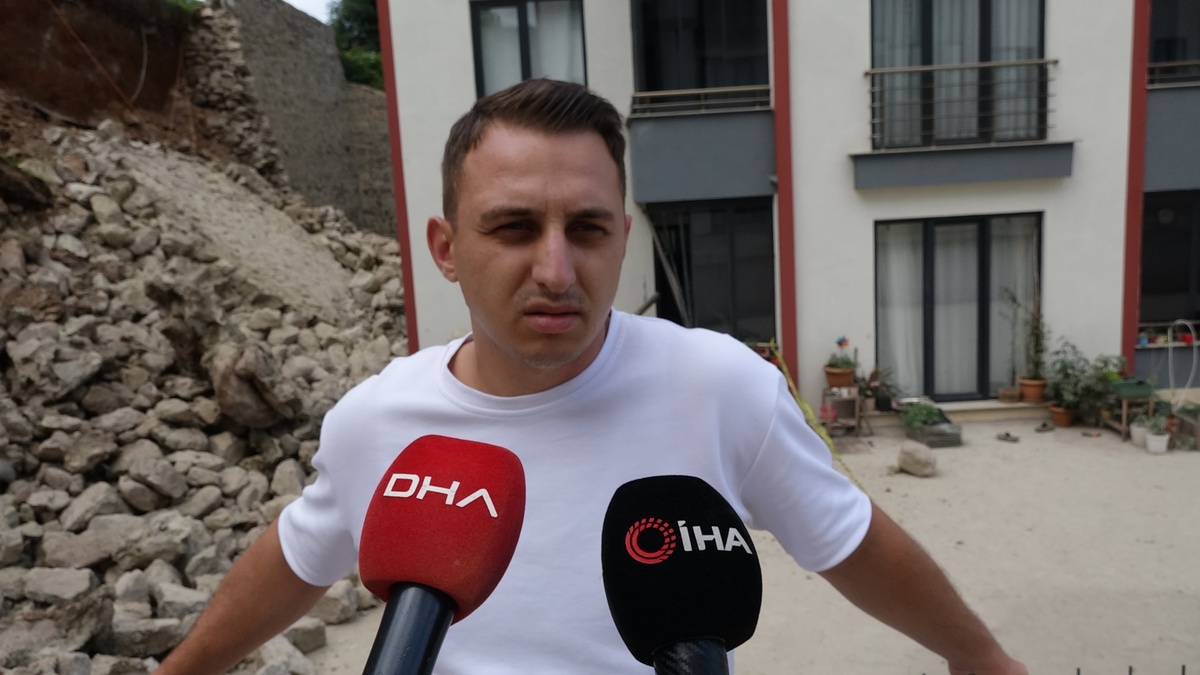Trabzon\'da İstinat Duvarı Çöktü