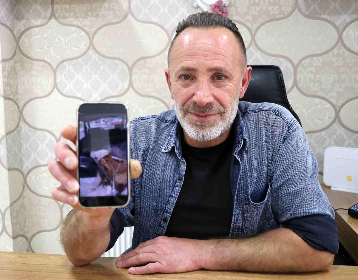 Buzağına Serum Taşıyan Araç Dikkat Çekti