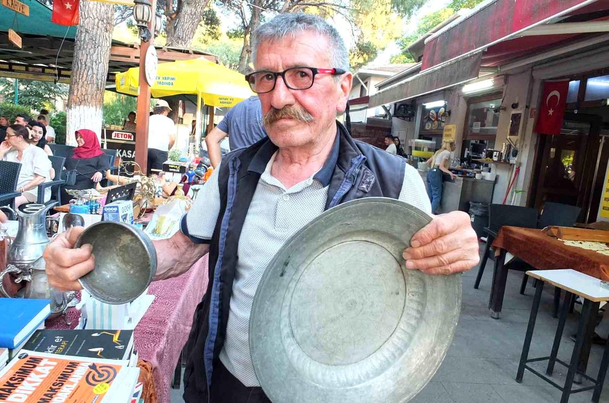 Burhaniye\'de İshak Paşa tabağı mezatta 7 bin 500 TL