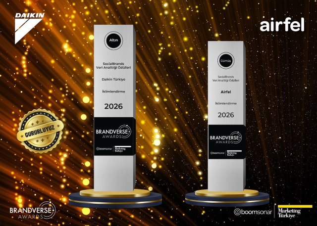 İklimlendirme sektörünün zirvesi Daikin, Brandverse Awards'tan çifte ödülle döndü