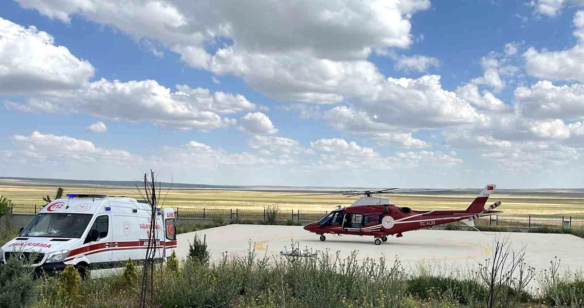 Kalp Krizi Geçiren Hasta Helikopterle Konya\'ya Sevk Edildi