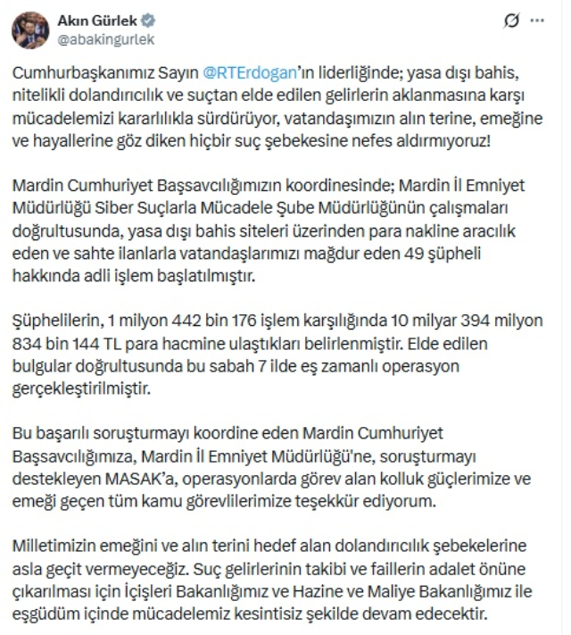 Mardin'de yasa dışı bahis operasyonu: 49 kişi gözaltında
