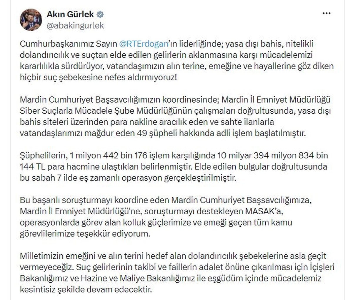 49 şüpheliye yasa dışı bahis operasyonu