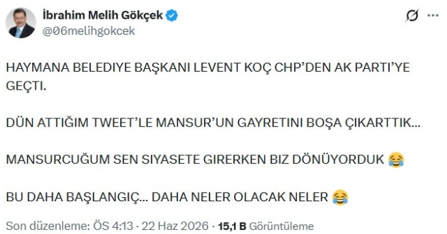 400 milyon lira iddiası tutmadı! Melih Gökçek'ten yeni açıklama