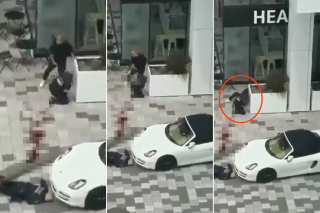 Kanada'daki silahlı saldırıda polisin bir sivili vurduğu anlar kamerada