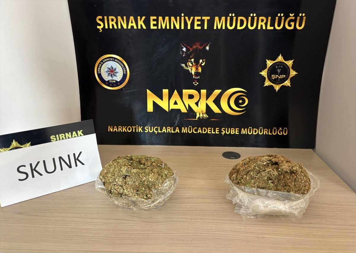 Şırnak\'ta 1 Kilogram Skunk Ele Geçirildi