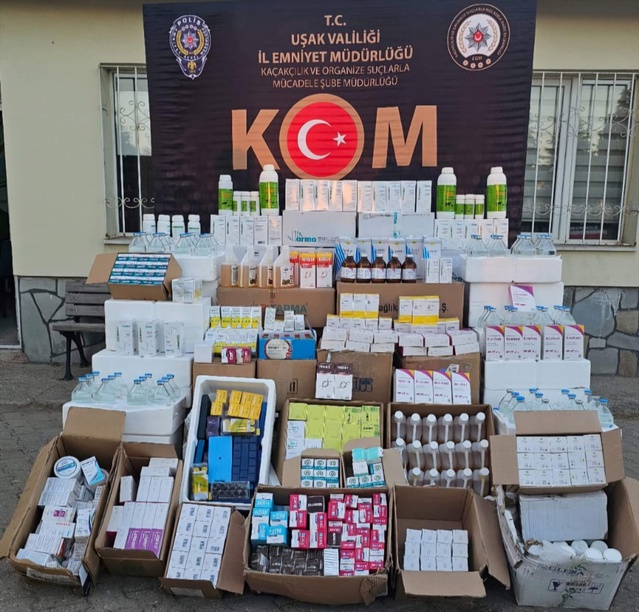 Uşak’ta Belgesiz Hayvansal İlaç Ele Geçirildi