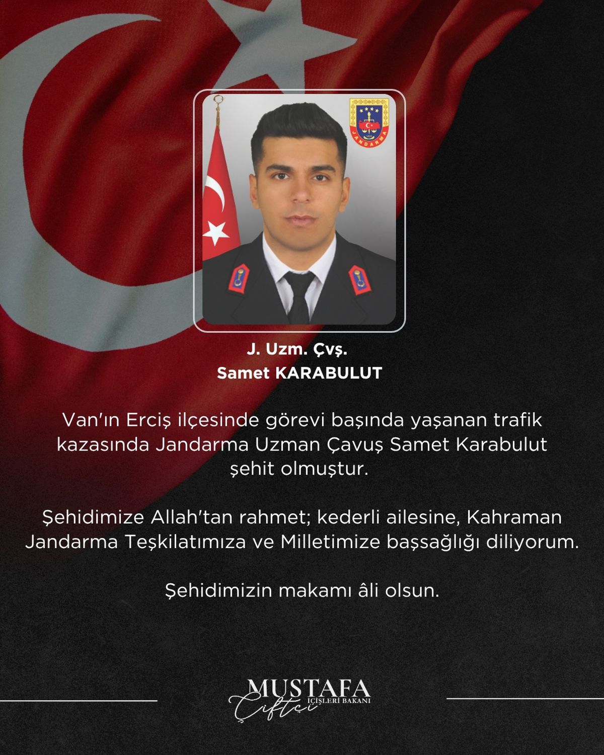 Bakan Çiftçi duyurdu: Van\'da şehit olan askerin kimliği belli oldu