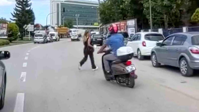 Bolu’da Motosiklet ile Yaya Arasında Bazı Anlar