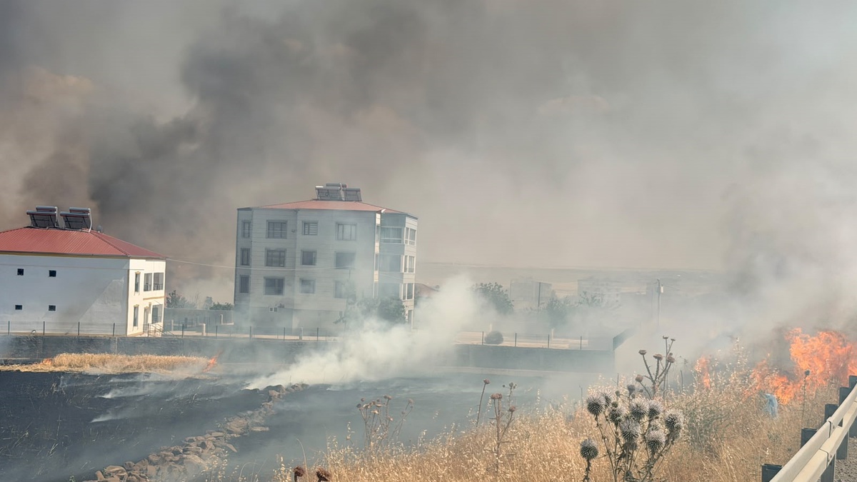 Diyarbakır\'da Anız Yangını Kontrol Altına Alındı