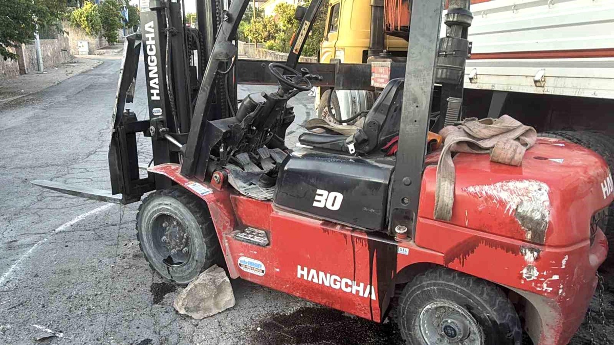 Kayseri\'de Forklift Kazası