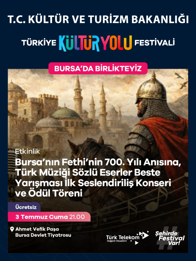 Türkiye Kültür Yolu Festivali'nin sekizinci durağı Bursa olacak