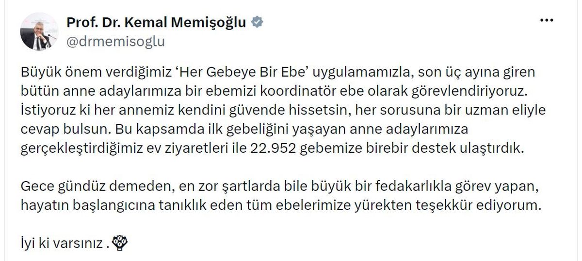 Bakan Memişoğlu\'ndan Gebelere Destek