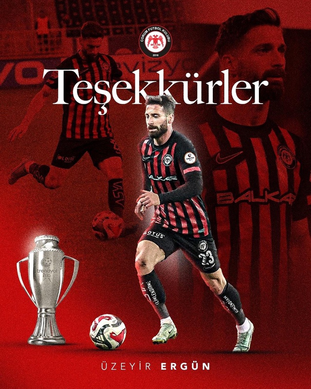 Çorum FK, Üzeyir Ergün ile Sözleşmesini Feshetti